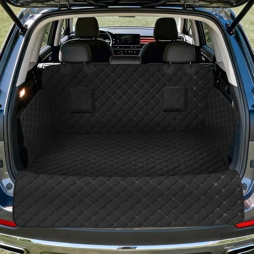SUV Cargo Liner for Dogs, Waterproof Pet Cargo Cover Dog Seat Mat for SUVs Sedans Vans with Bumper Flap Protector, Non-Slip, Large Size Universal Fit by Sanqitara