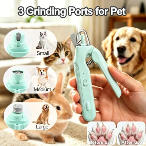 2-in-1 Dog Nail Grinder & Dog Nail Clipper for Sensitive Pets - Image 4