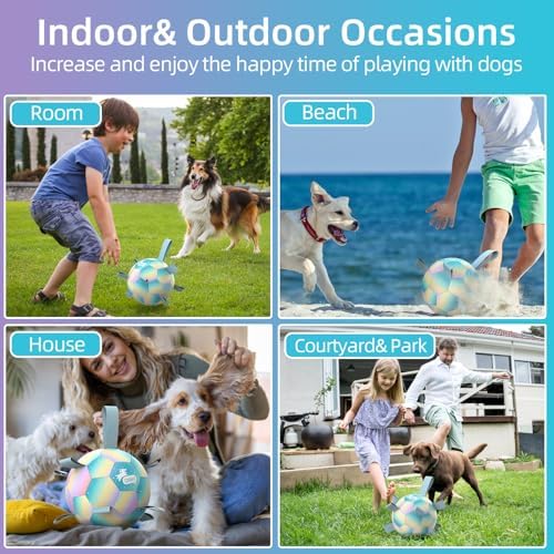 QDAN Herding Ball for Dogs, Soccer Interactive Toys for Large Dogs, 8 Inch - Image 5