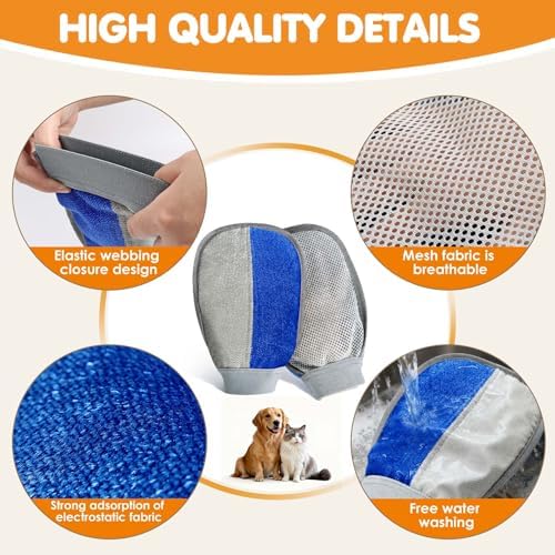 Pet Hair Removal Glove - Pet Hair Remover Glove for Dogs & Cats - Image 3