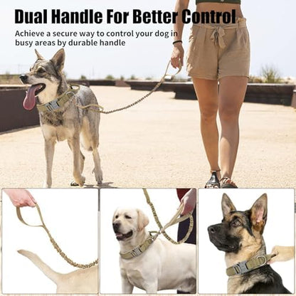 Tactical Dog Collar Leash Set,Dog Collar with Controll Handle for Large Dog - Image 4