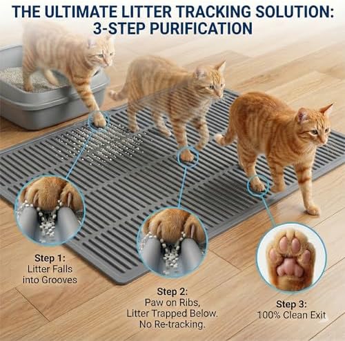 Heavy-Duty Cat Litter Mat: 10,000 Scratch Motions Tested - Image 3
