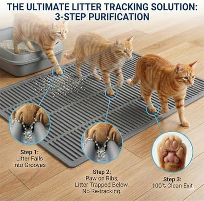 Heavy-Duty Cat Litter Mat: 10,000 Scratch Motions Tested - Image 3