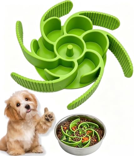 Slow Feeder Dog Bowls Insert Cuttable to fit 4.4"-7.5" Bowls Green by Unknown