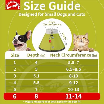 Agape Soft Dog Cone for Small Dogs & Cats, Recovery Collar to Stop Licking - Image 2