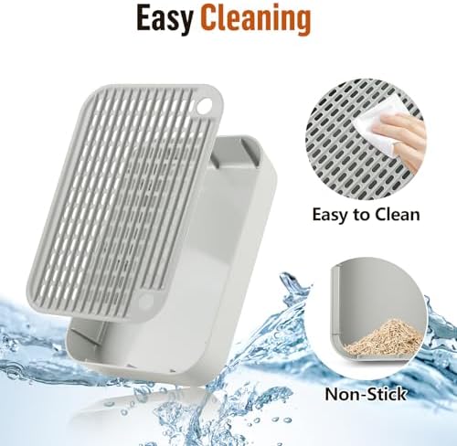 Cat Litter Box Step with Filter Function, Non-Slip Cat Step, Light Grey - Image 6