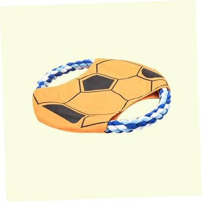 Angoily Dog Flying Disc Dog Training Toy Interactive Rope Canvas Lightweight Outdoor Random Color