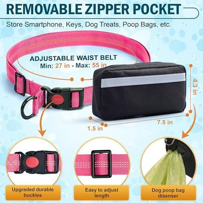 Hands Free Dog Leash with Waist Belt and Bungee for Walking - Image 5