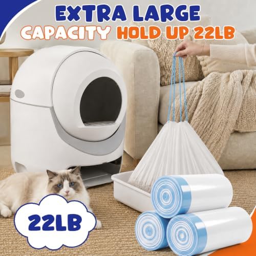 300 Count Cat Litter Box Liners, Drawstring Waste Bags - Image 3