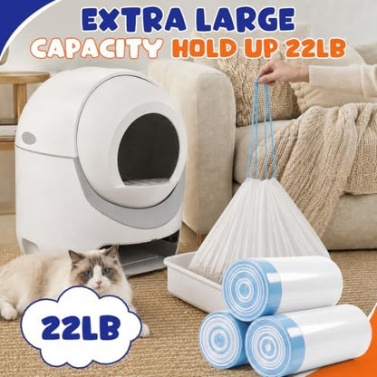 300 Count Cat Litter Box Liners, Drawstring Waste Bags - Image 3