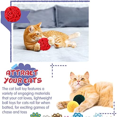 Hungdao 100 Pcs Cat Toys Bulk Plastic Small Crinkle Ball Assorted Cat Balls with Bell for Kitten Chase Pounce Rattle Play Toys, Assorted Color - Image 5
