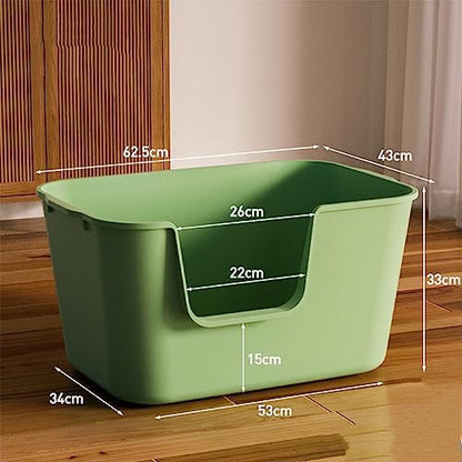 Extra Large Kitty Litter Box with High Sides, Anti-Splashing, Tool-Free Assembly, Multi Cat, Jumbo (Grey) 24.60" L x 16.92" W x 12.99" H - Image 4