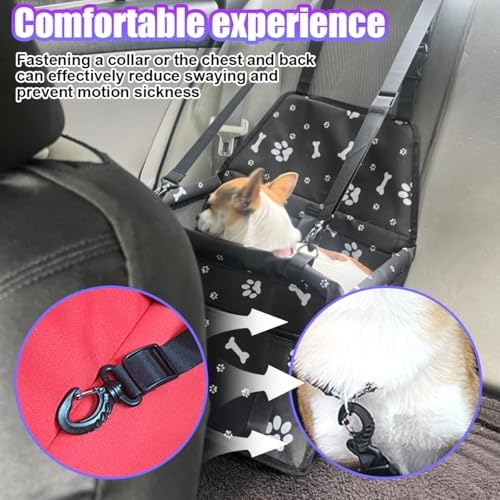 Pet Car Seat, Waterproof Oxford Dog Car Booster Seats, Black Bone - Image 5