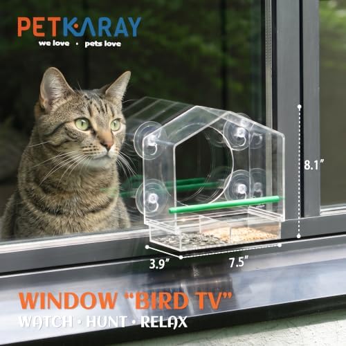 Cat Window Bird Feeder for Indoor Cats, Bird Watching TV for Cats - Image 2