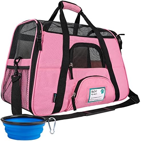 PetAmi Airline Approved Pet Carrier for Cats & Small Dogs, Small, Pink by PetAmi