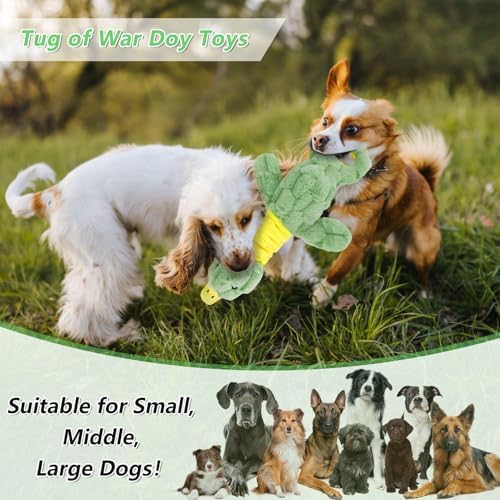 Large Plush Squeaky Dog Toys, Interactive Tug of War Puppy Toys for Indoor Play - Duck Stuffed Dog Toys with Soft Fabric for Small, Medium, and Large Pets - Image 5