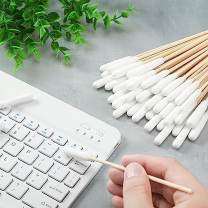 Sweetude 500 Pcs 6 Inch Dog Ear Cotton Swabs Long Cotton Swabs Pet Cotton Swabs Pets Ear Cleaner Swabs with Long Bamboo Handle for Dogs Cats Ear Cleaning Supply for Puppies and Pets - Image 5