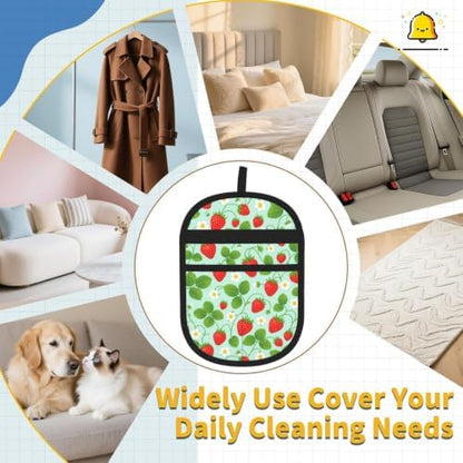 Strawberry Pet Hair Removal Glove Brush Pet Hair Remover Tool for Carpet - Image 7