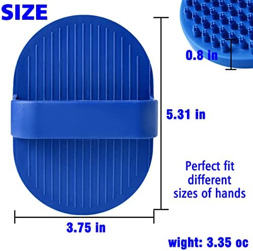 Dog Grooming Brush, Dog Shampoo Bath Brush Shedding Soothing Massage Rubber Comb for Long Short Haired Dogs and Cats 2pcs - Image 6