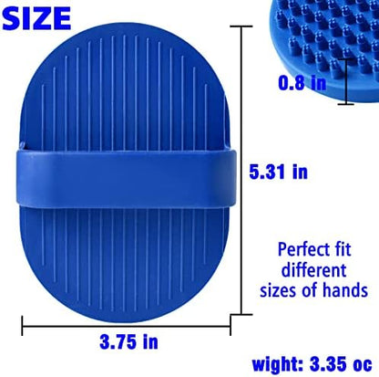 Dog Grooming Brush, Dog Shampoo Bath Brush Shedding Soothing Massage Rubber Comb for Long Short Haired Dogs and Cats 2pcs - Image 6