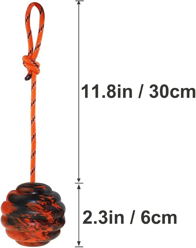 Dog Training Ball on Rope - Exercise & Reward Toy for Dogs - Chew, Pull, Throw & Fetch - Belgian Malinois Gifts