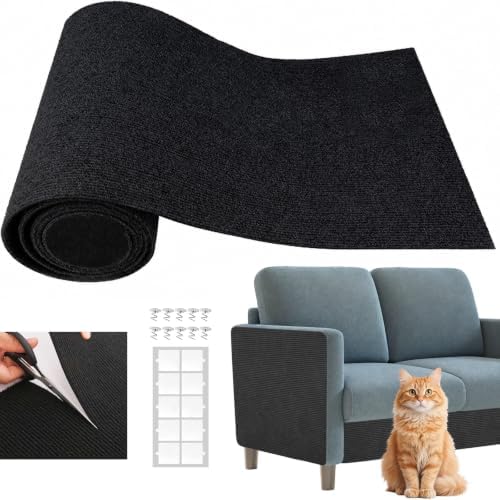 Cat Scratching Climbing Carpet Mat, Self-Adhesive Couch Furniture Protector by SREBAY