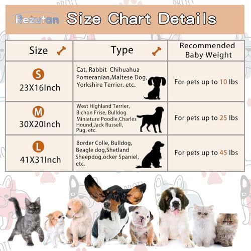 Rezutan Blanket for Large Dogs & Cats Soft Reversible Cute Paw 40"x31" - Image 4