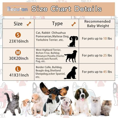 Rezutan Blanket for Large Dogs & Cats Soft Reversible Cute Paw 40"x31" - Image 4