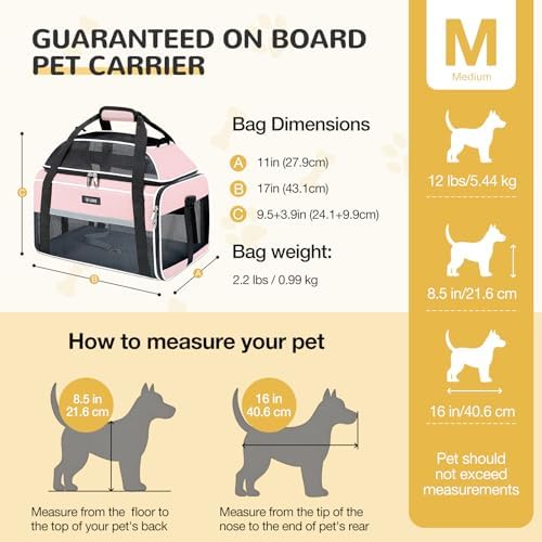 Lekereise Top-Expandable Pet Carrier 17x11x9.5 Inch Alaska Hawaiian Airline Approved Soft Sided Underseat to 12lbs Travel Carriers for Small Dogs and Cats with Locking Safety Zippers Anti-Scratch Mesh - Image 3