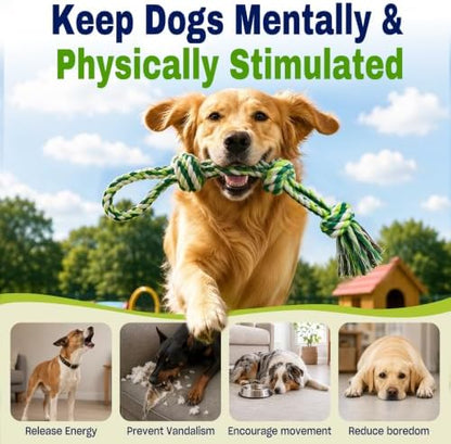 Dog Rope Toys for Aggressive Chewers, 2 Pack Tough Dog Chew Toys - Image 6