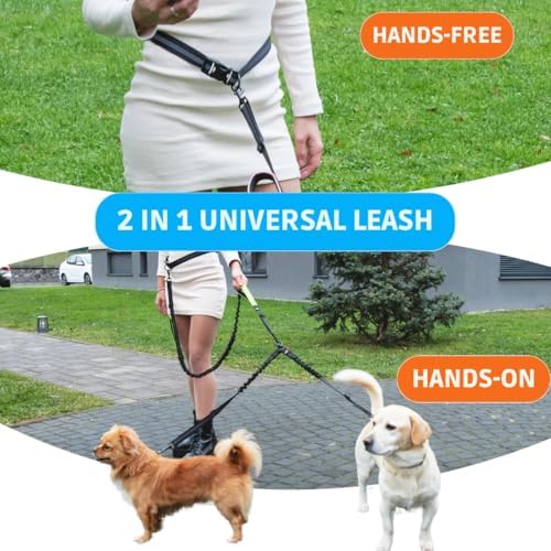 SparklyPets Hands Free Dual Dog Leash, Small (Blue) - Image 7