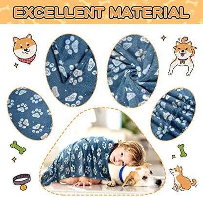 Rezutan Blanket for Large Dogs & Cats Soft Reversible Cute Paw 40"x31" - Image 3
