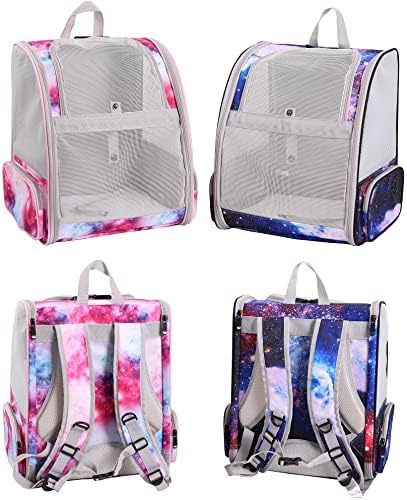 Pet Carrier Backpack for Cats and Small Dogs, Fully Breathable Vented Backpack for Kitten Bunny Airline Approved Travel Hiking Camping Cat Book Bag (Blue, Ventilation) - Image 6