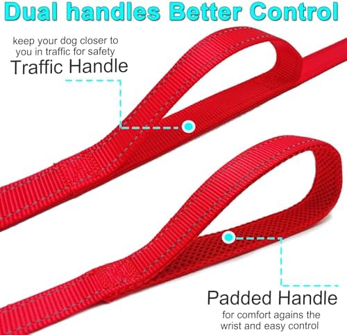 10FT Dog Leash with Traffic Handle Reflective Large Medium Dog - Image 2