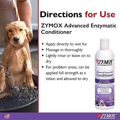 ZYMOX Advanced Enzymatic Leave-On Conditioner, 12oz. – for Pets & Animals of All Ages: Conditions, Detangles, Soothes, & Moisturizers Skin & Coat - Image 6