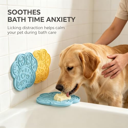 2PCS Dog Cat Lick Mat, BPA-Free Silicone Paw Pad with Suction Cups - Image 2