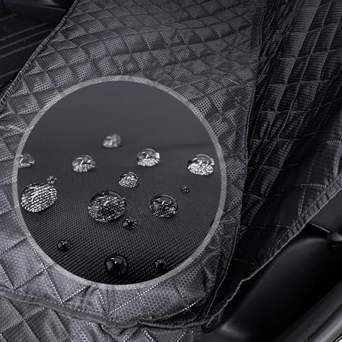 Dog Car Seat Cover for Back Seat - 100% Waterproof -Full Protection Dog Car Seat Cover with Side Flaps Nonslip- Fits Your Car, Truck, SUV (Black) - Image 4