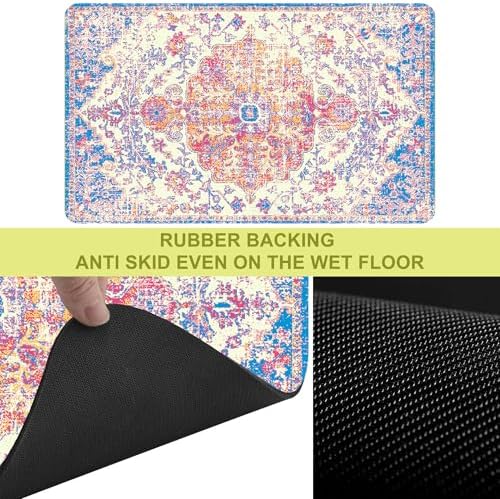 Cat Food Mat Pet Feeding Mats Dog Bowls Mat Cat Water Mat 12x20 Inch Boho1 - Image 4