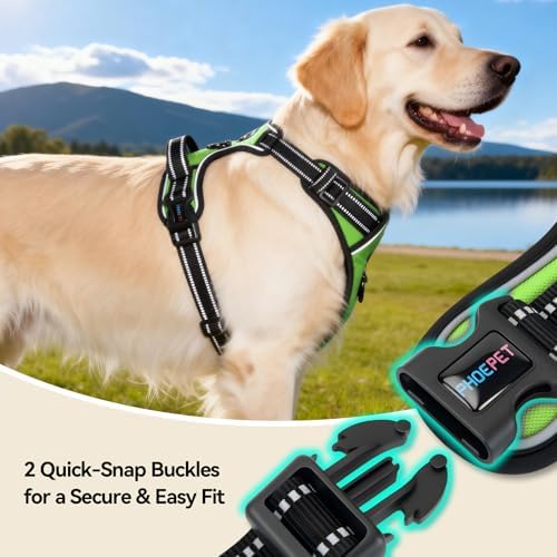 PHOEPET Reflective Dog Harness No Pull Large Breed Vest - Image 7