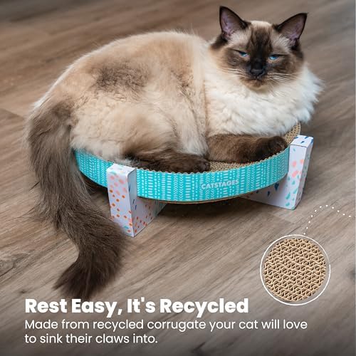 Catstages Scratch, Snuggle & Rest 2-in-1 Cat Scratcher & Lounger, 13.4" - Image 6