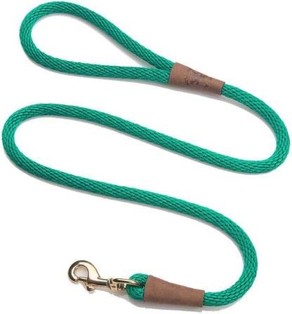 Mendota Pet Snap Leash - British-Style Braided Dog Lead, Made in The USA - Kelly Green, 3/8 in x 6 ft - for Small/Medium Breeds
