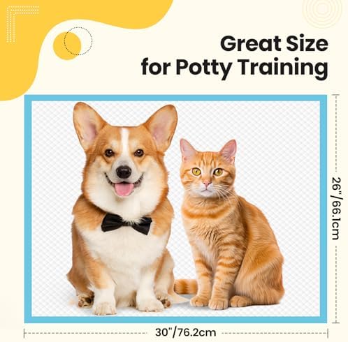 VJJ Puppy Pads 100 Count 30"x26", Great Value Potty Pads for Dogs XL, Large Pee Pads Piddle Pads for Pet Training, Leak-Proof Dog Pee Pads for Doggy Daily Use - Image 5