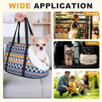 Dog Purse Carrier with Crossbody Strap, Breathable and Portable, Little Dog Sling Carrier, (15.7" x 5.9" x 8.7", White Red Black), Intended for Hiking/Camping/Traveling - Image 7