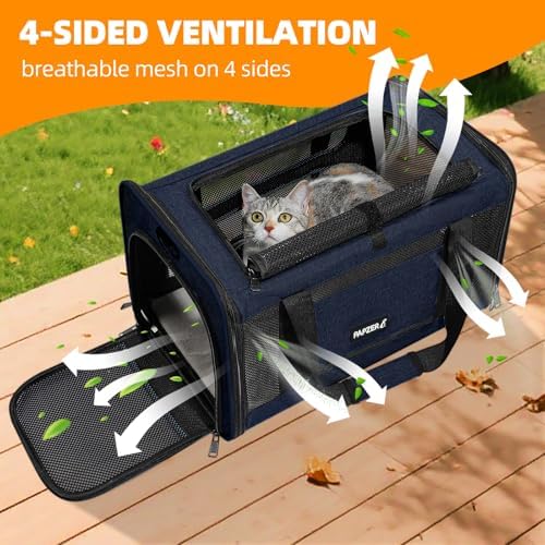 Cat Carrier Soft-Sided Travel Bag for Medium to Large Cat Over 15lbs - Image 3