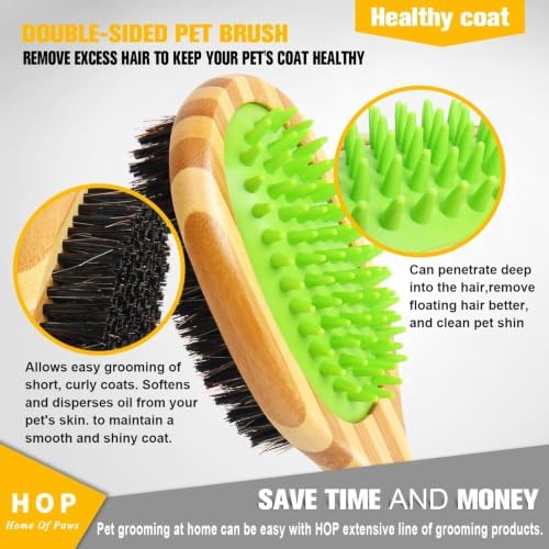 Short Hair Dog Brush for Detangling and Shedding Coats, Silicone Pet Brushing Comb, Massage, Blood Circulation, Gentle on Sensitive Skin, Gift for Dog Lovers - Image 3