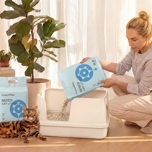 FUKUMARU Tofu Cat Litter, Applewood Blend, Clumping, Odor Control, 12 lb - Image 7