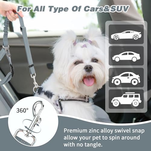 BWOGUE Dog Seat Belt for Car, Headrest Restraint Reflective Bungee, 1 Pack - Image 6