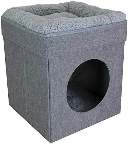 Kitty City Indoor Cat Cube Furniture, Gray Cube by KittyCity