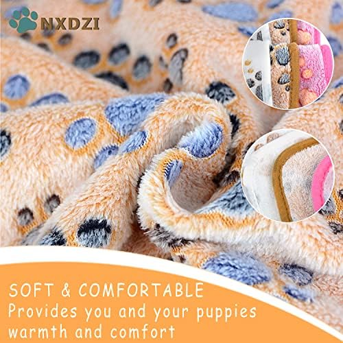 Dog Blankets for Medium Large Dogs, 3 Pack Dog Blanket Washable 41" x 31", Fuzzy Soft Pet Mat Throw Cover for Kennel Crate Bed, Cute Paw Pattern, Cat Blanket, Blankets for Dogs, Pet Blanket - Image 2