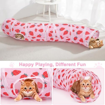 Glittme S-Shape Cat Tunnel, Foldable Cat Tunnels for Indoor Cats - Image 4